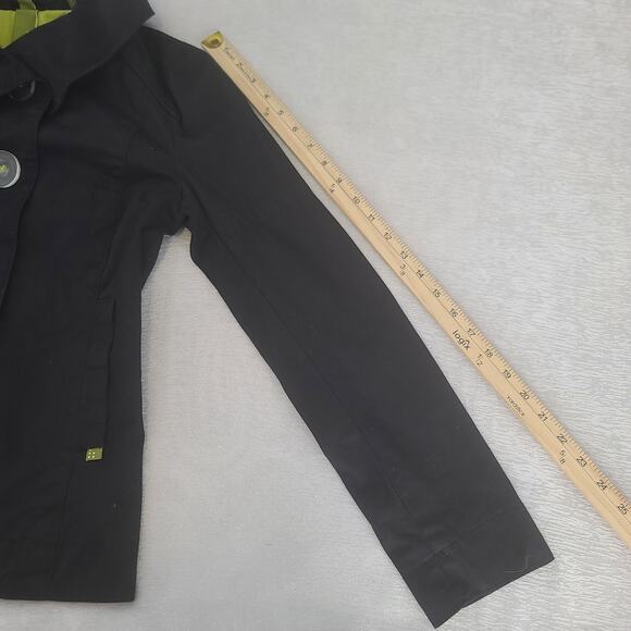 Soia & Kyo funnel neck Cotton black asymmetrical jacket ladies black Size Small - Picture 5 of 9
